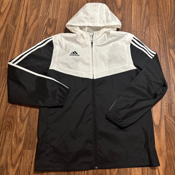 Adidas TIRO * Old School FullZip Windbreaker Jacket / Hoodie * Medium - Picture 1 of 10